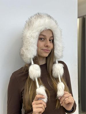 Ушанка (7) 25719J-6 вязаная мех